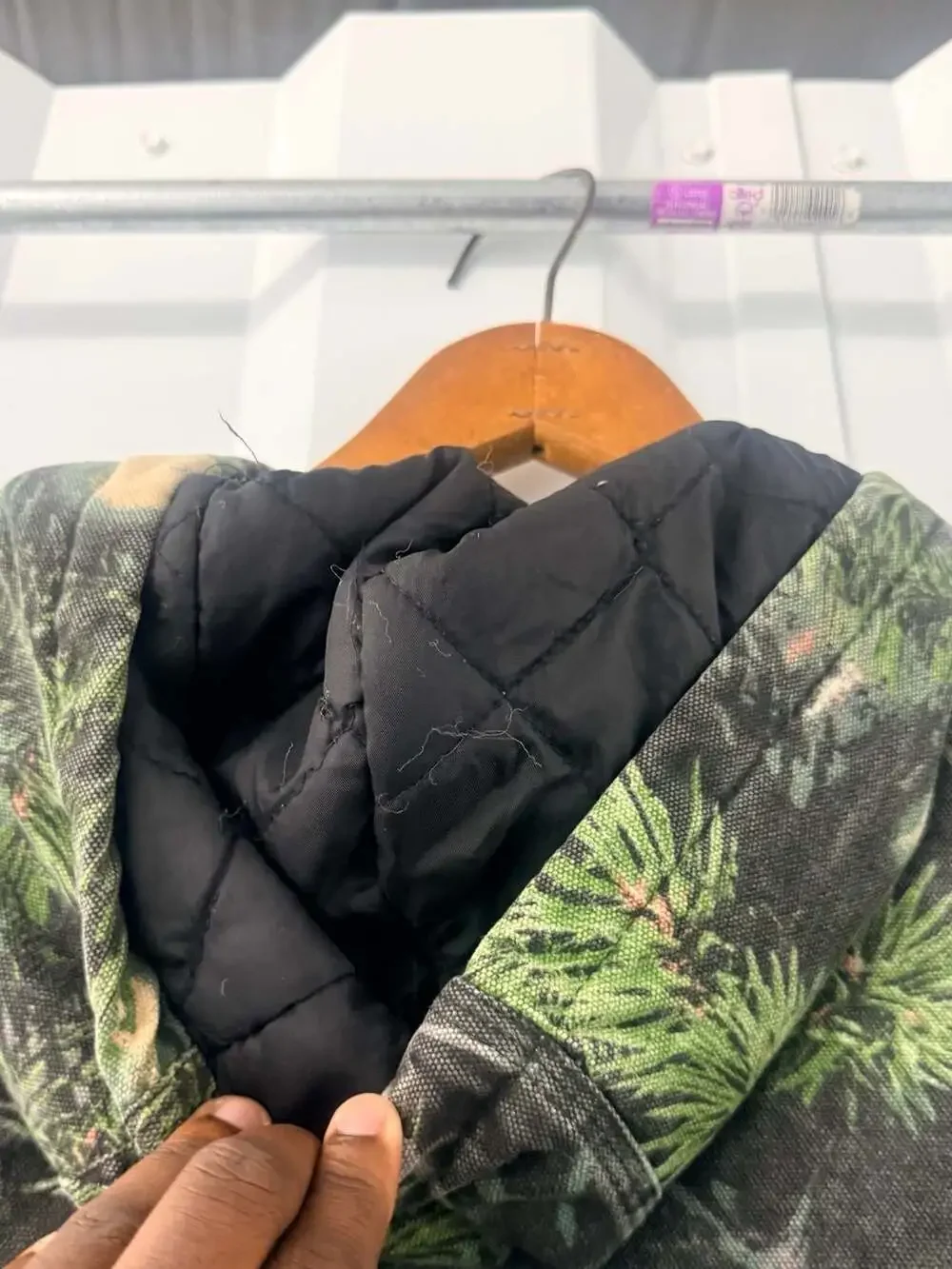 Vintage Dickies Pine Camo Quilted Lined Hooded Full-Zip Jacket